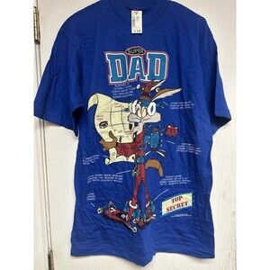 VTG Looney Tunes Wyle E. Coyote T-shirt Size M Spin Cycle 1993 Super Dad NEW